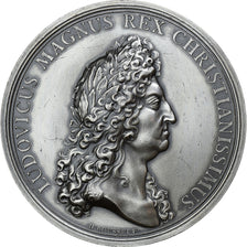 France, Medal, Louis XIV, Naissance du Duc de Berry, Silvered bronze, Roussel