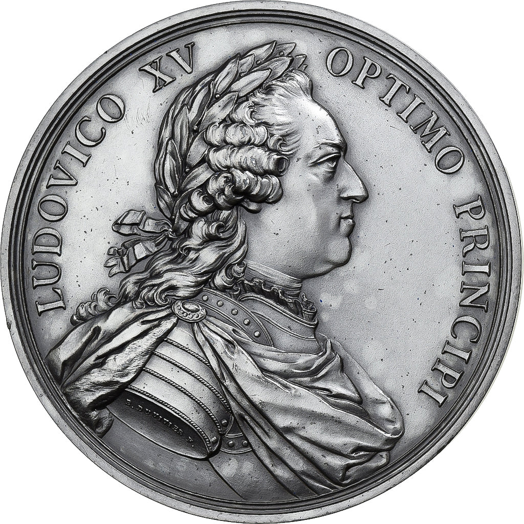 França, medalha, Luís XV, Statue équestre, place Louis XV, 1976, Bronze