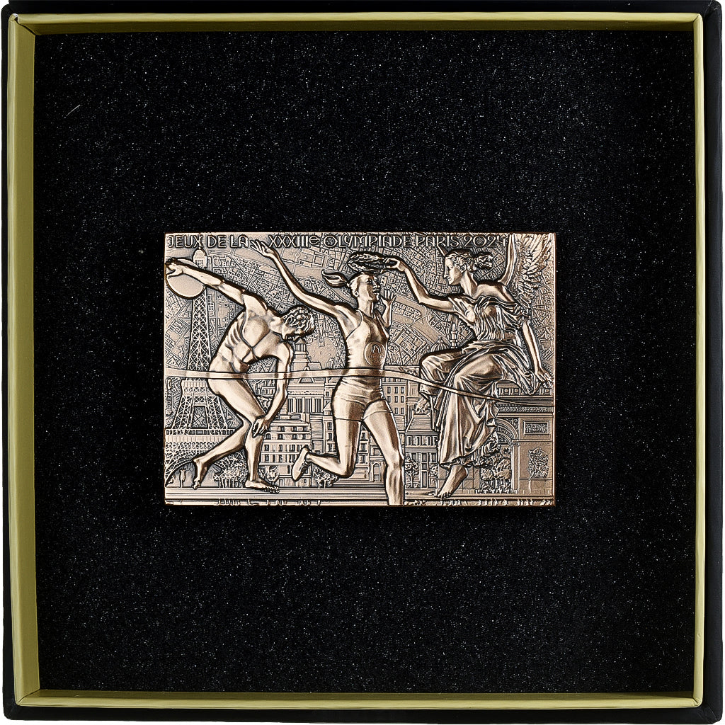 Frankreich, Plaquette, Olympics Games Paris 2024, 2024, MDP, Bronze, STGL