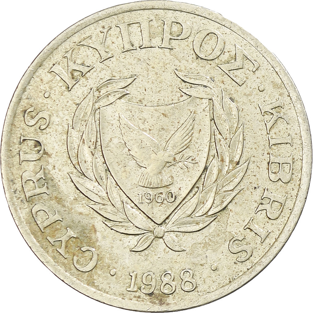 Cyprus, 5 Cents, 1988
