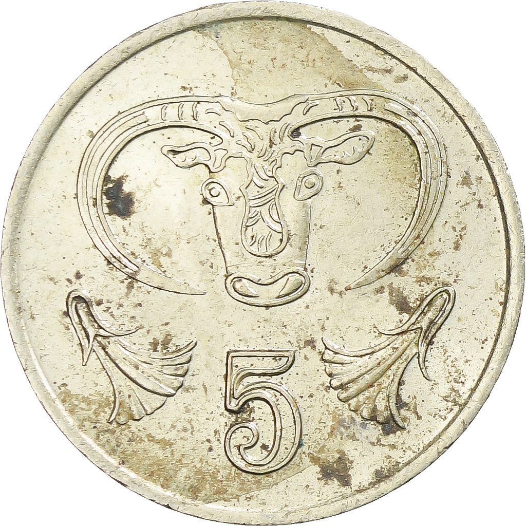 Cyprus, 5 Cents, 1988