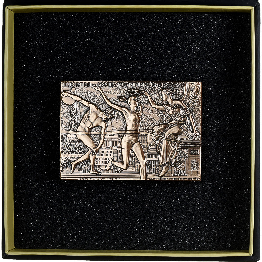 Francia, Plaquette, Olympics Games Paris 2024, 2024, MDP, Bronzo, FDC
