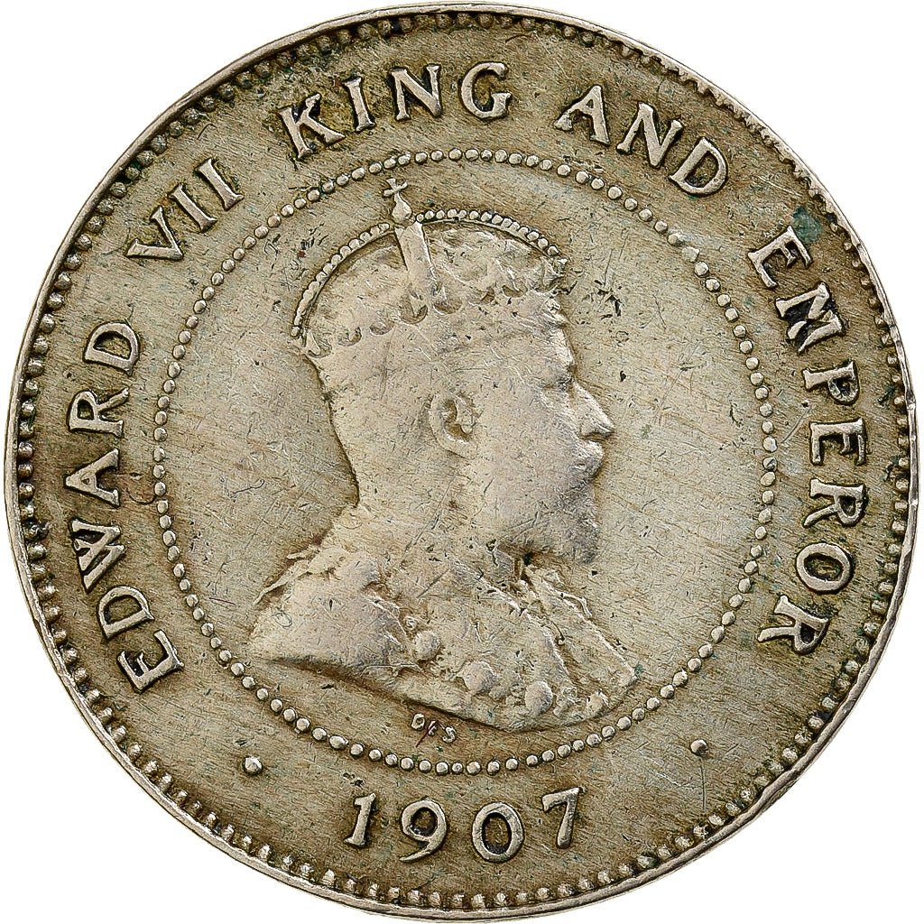 Jamaica, Edward VII, 1 Farthing, 1907, London, Prata, VF(30-35), KM:21