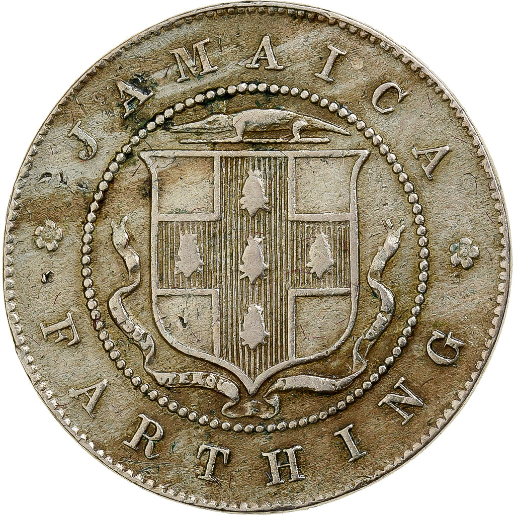 Jamaica, Edward VII, 1 Farthing, 1907, London, Prata, VF(30-35), KM:21
