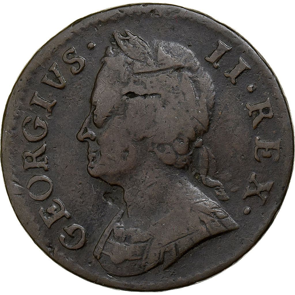 United Kingdom, George II, 1 Farthing, 1746, London, Copper, VF(20-25), KM:581.2