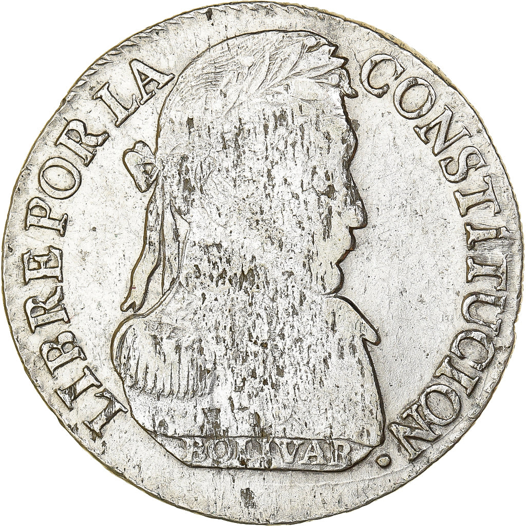 Bolívia, 4 Soles, 1830, Potosi, Prata, VF(30-35), KM:96a.2