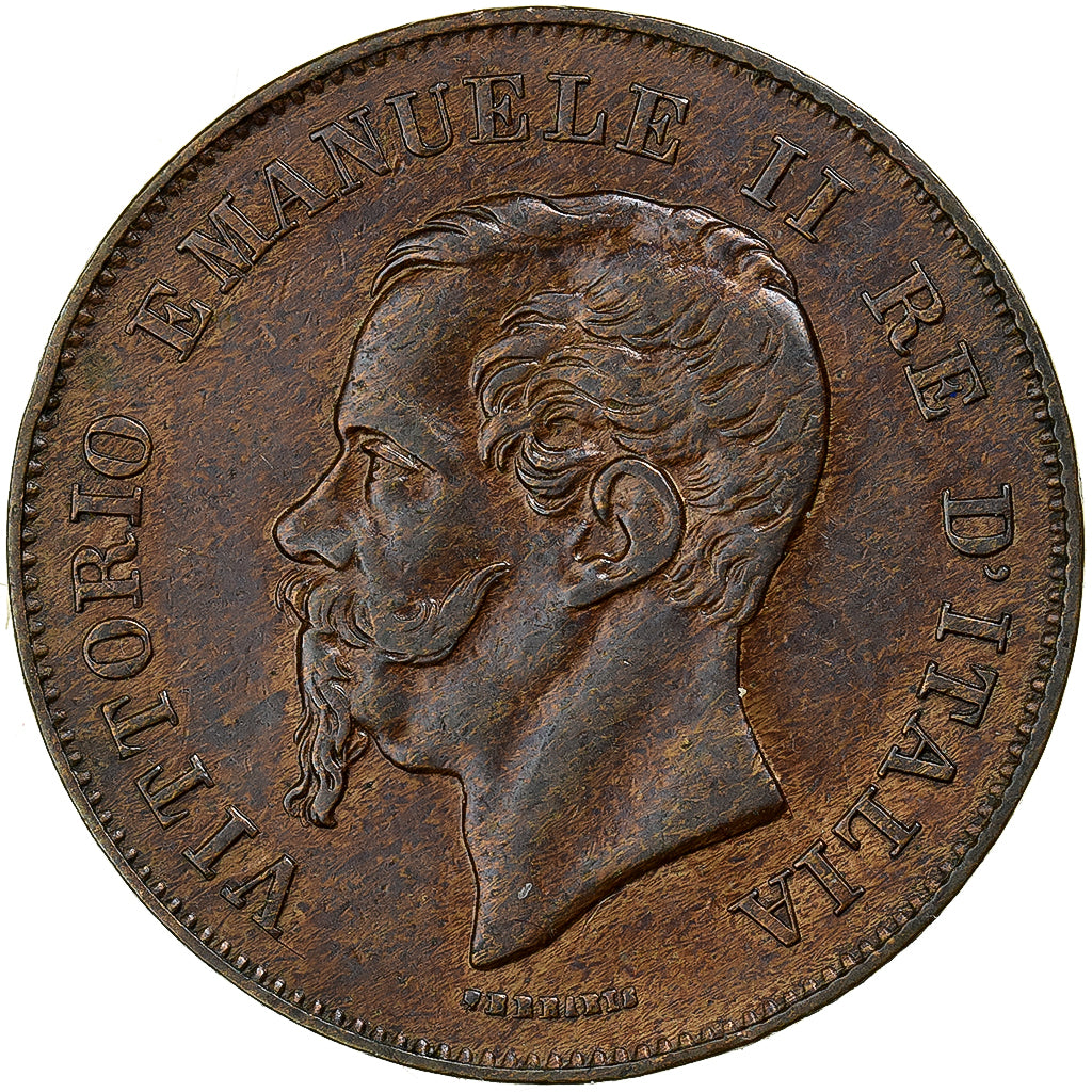 Italien, Vittorio Emanuele II, 5 Centesimi, 1867, Milan, Kupfer, SS+, KM:3.2