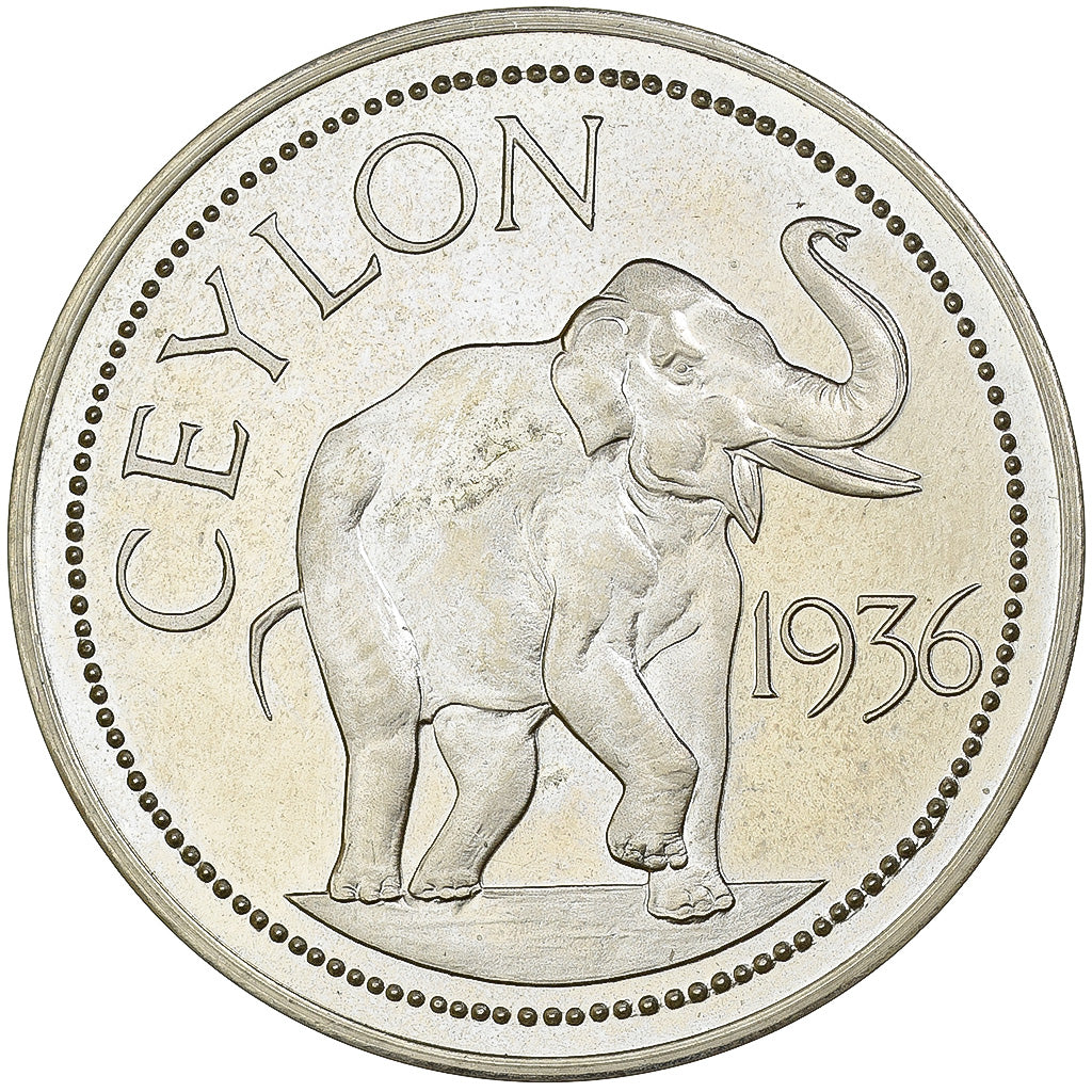 Ceylon, Edward VIII, 1 Crown, 1936, PP, Kupfer-Nickel, UNZ, KM:FM118