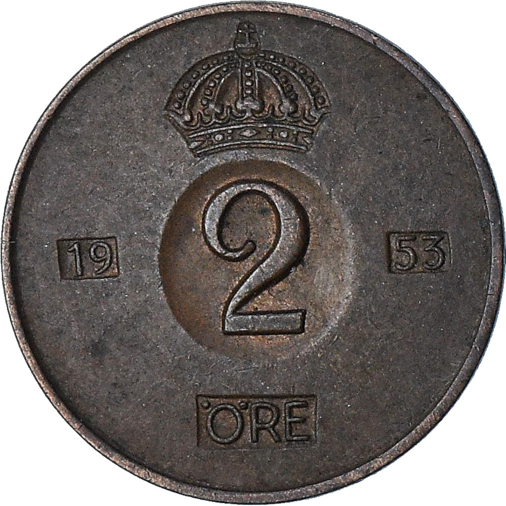 Sweden, 2 Öre, 1953