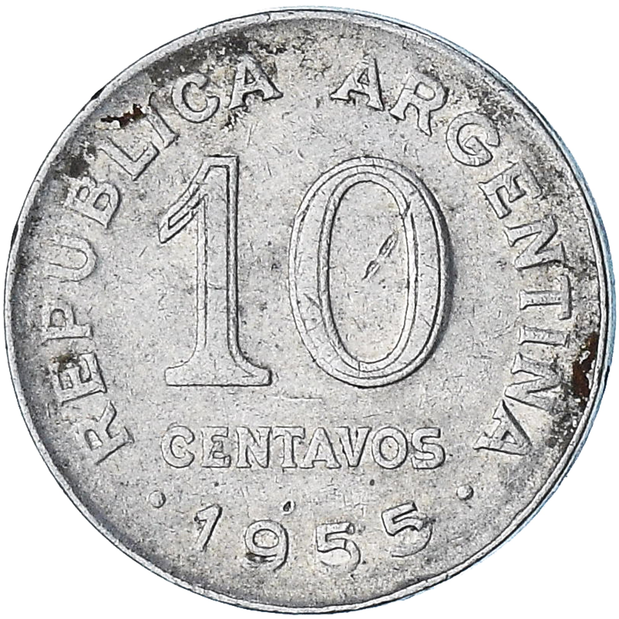 Argentina, 10 Centavos, 1955