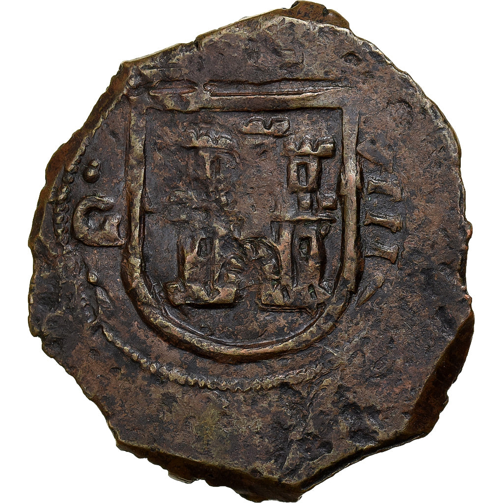 Spain, Philip IV, 8 Maravedis, 1624, Grenade, COB, Copper, VF(20-25), KM:10.4