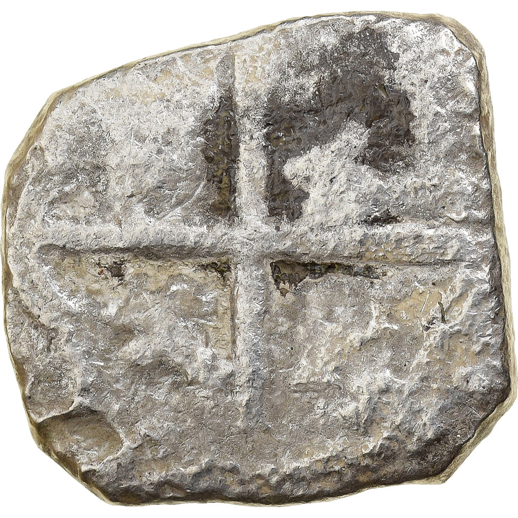 Spain, 2 Reales, Uncertain date, COB, Silver, F(12-15)