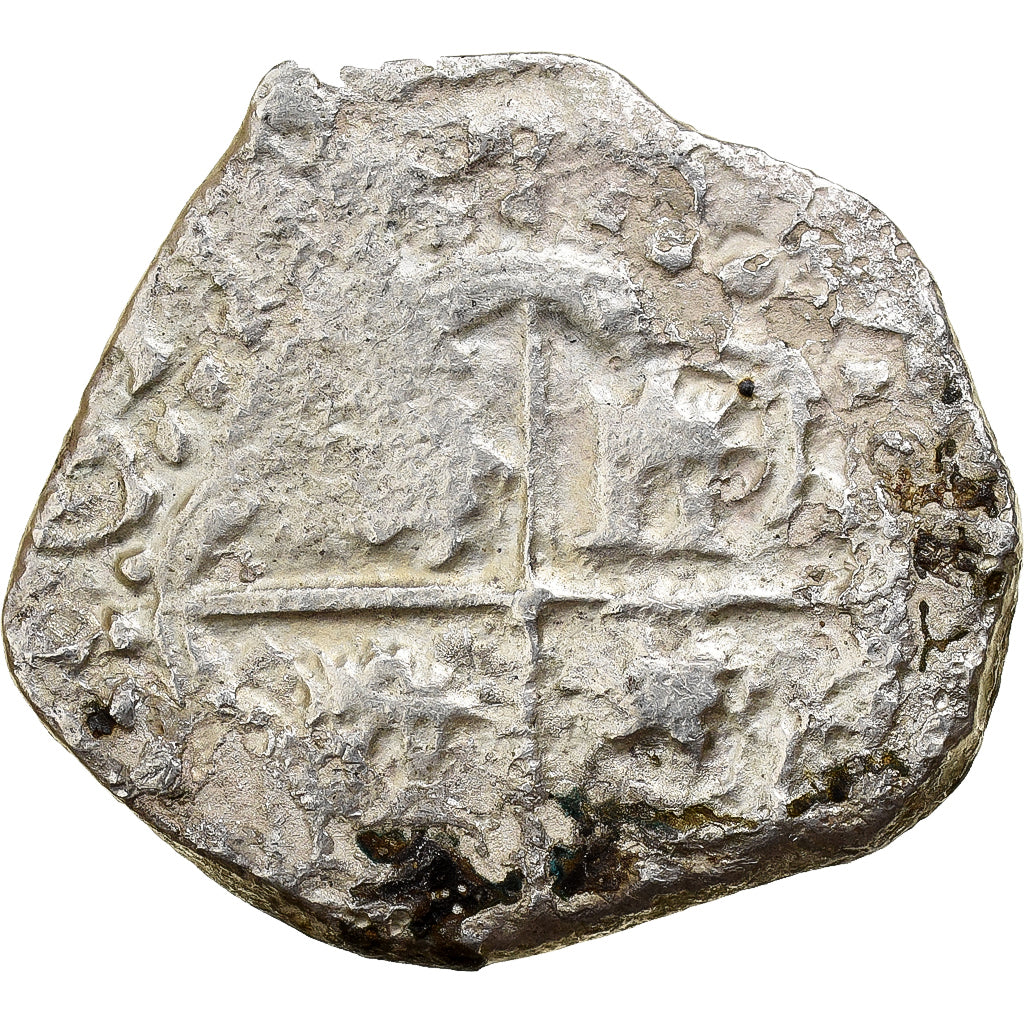Spain, 2 Reales, Uncertain date, COB, Silver, F(12-15)