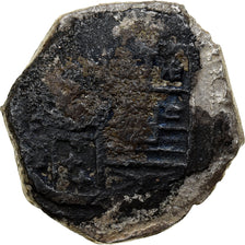 Spain, 2 Reales, Uncertain date, COB, Silver, F(12-15)