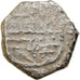 Hiszpania, 2 Reales, Uncertain date, COB, Srebro, F(12-15)