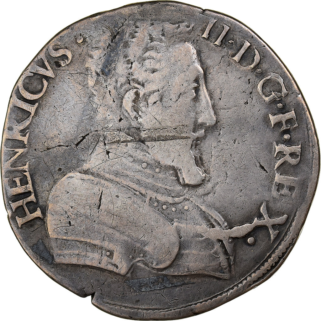 Frankrijk, Henri II, Teston à la tête nue, 1552, Paris, Zilver, FR