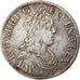 France, Louis XIV, Écu à la mèche longue, 1652, Paris, Silver, VF(30-35)