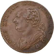Frankrijk, Louis XVI, 12 deniers françois, 1792 / AN 4, Lyon, Koper, ZF+