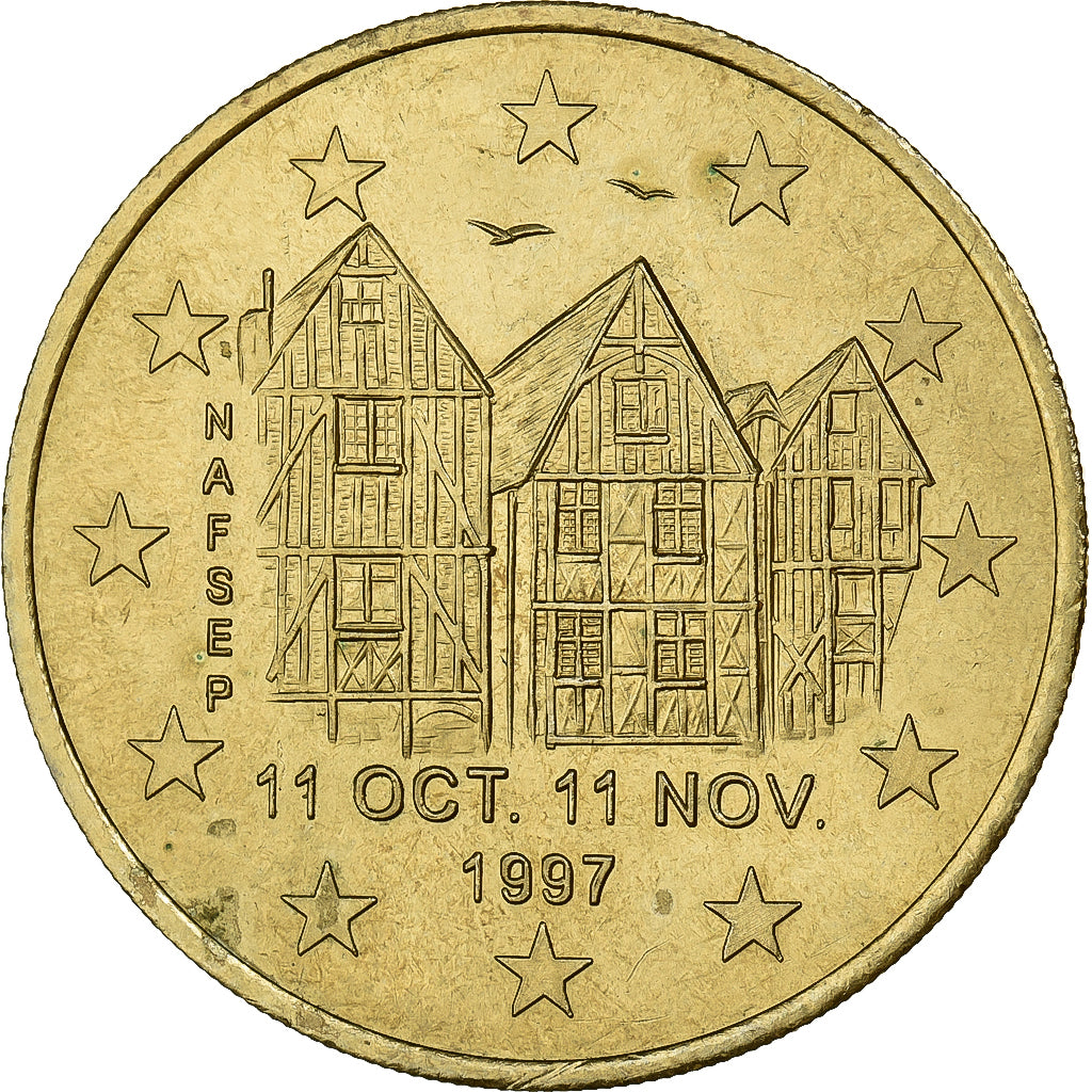Frankreich, 1 Euro de Tours et Touraine, Maisons à colombages, 1997, Messing