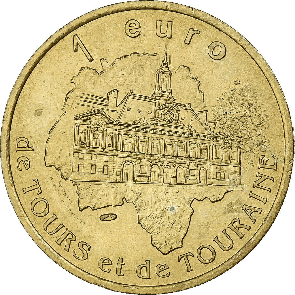 Frankreich, 1 Euro de Tours et Touraine, Maisons à colombages, 1997, Messing