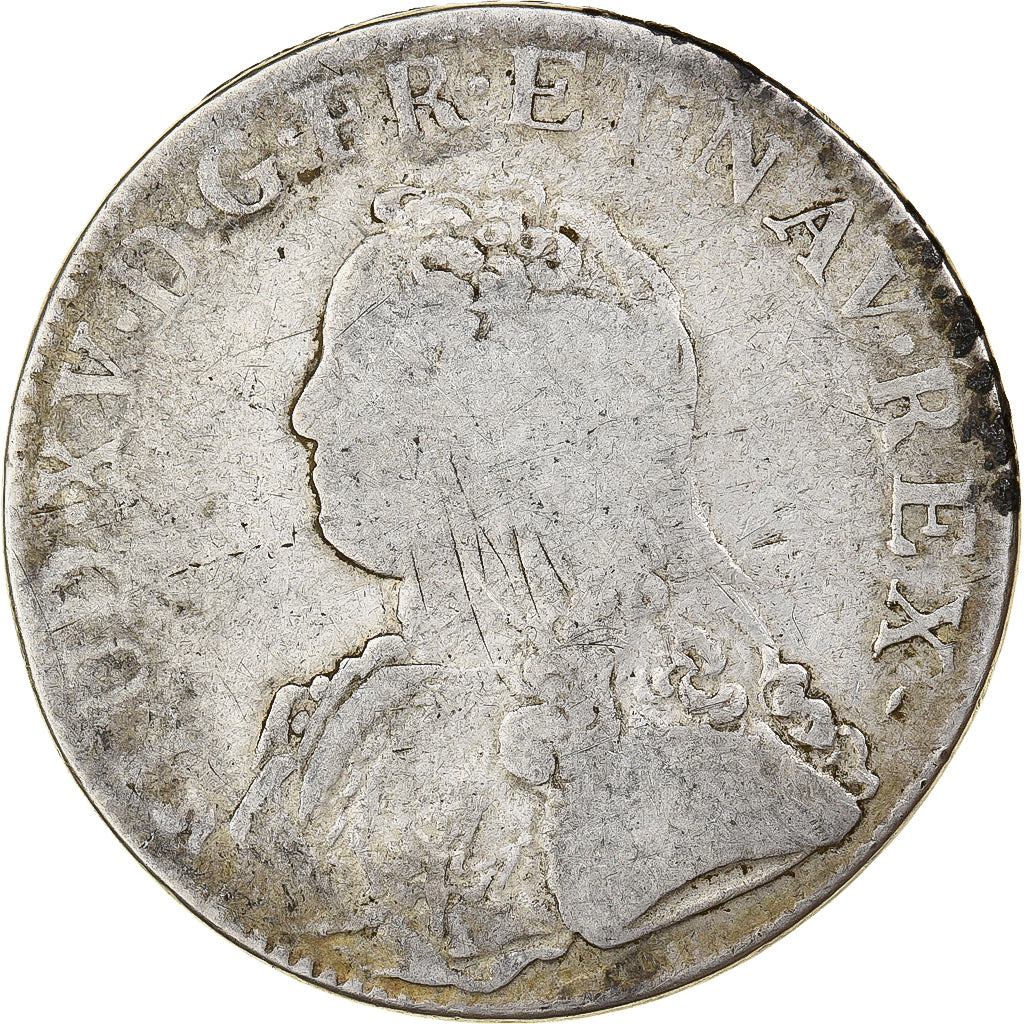 Frankreich, Louis XV, Ecu aux branches d'olivier, 1726, Rouen, Silber, S