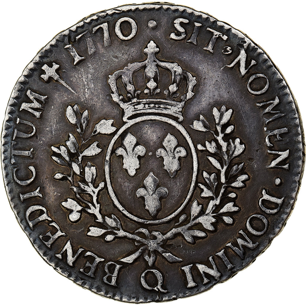 Francja, Louis XV, Écu au bandeau, 1770, Perpignan, Srebro, VF(20-25)