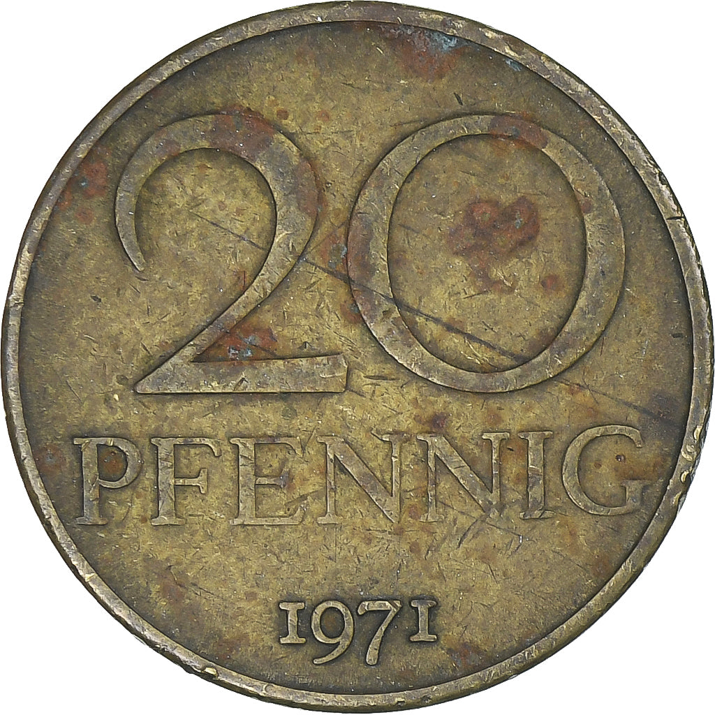 REPUBBLICA DEMOCRATICA TEDESCA, 20 Pfennig, 1971