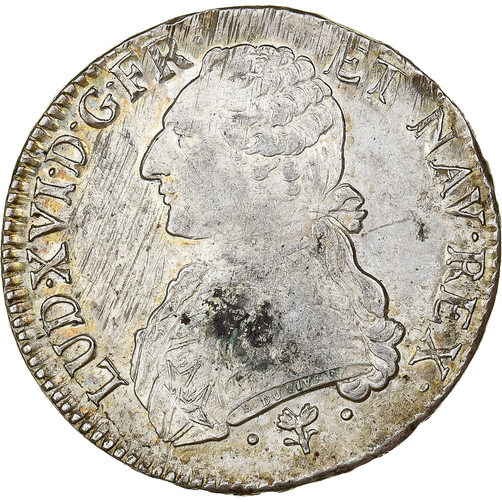 Frankreich, Louis XVI, Ecu aux branches d'olivier, 1787, Bayonne, Silber, SS+