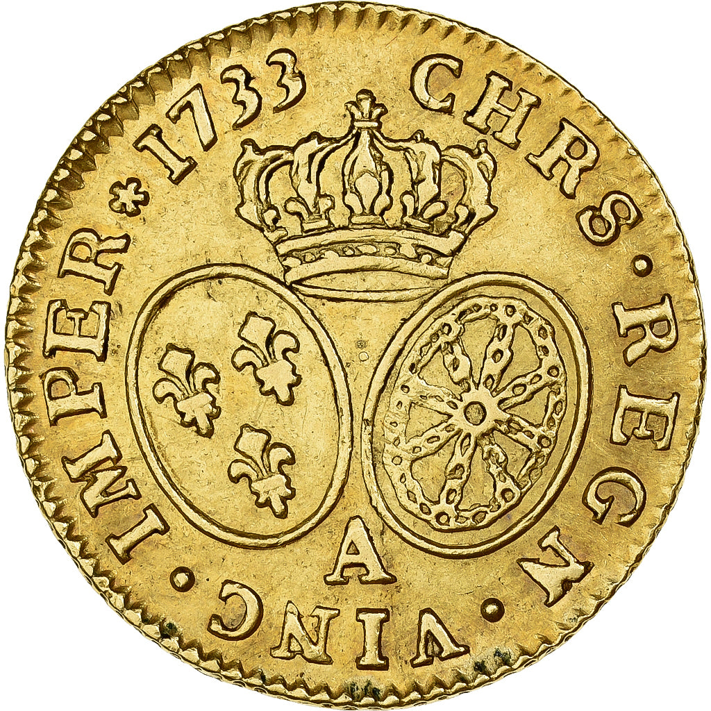 Frankreich, Louis XV, Louis d'Or, 1733, Paris, Gold, SS, Gadoury:340
