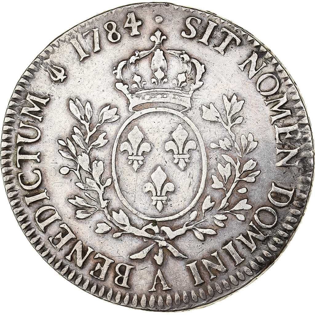 França, Louis XVI, Ecu aux branches d'olivier, 1784, Paris, Prata, EF(40-45)