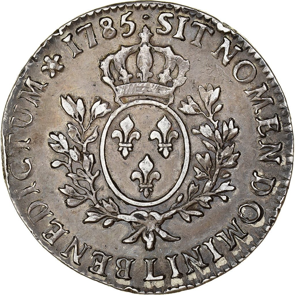 France, Louis XVI, Ecu aux branches d'olivier, 1785, Bayonne, Silver, EF(40-45)