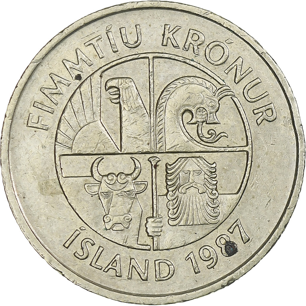 Islande, 50 Kronur, 1987