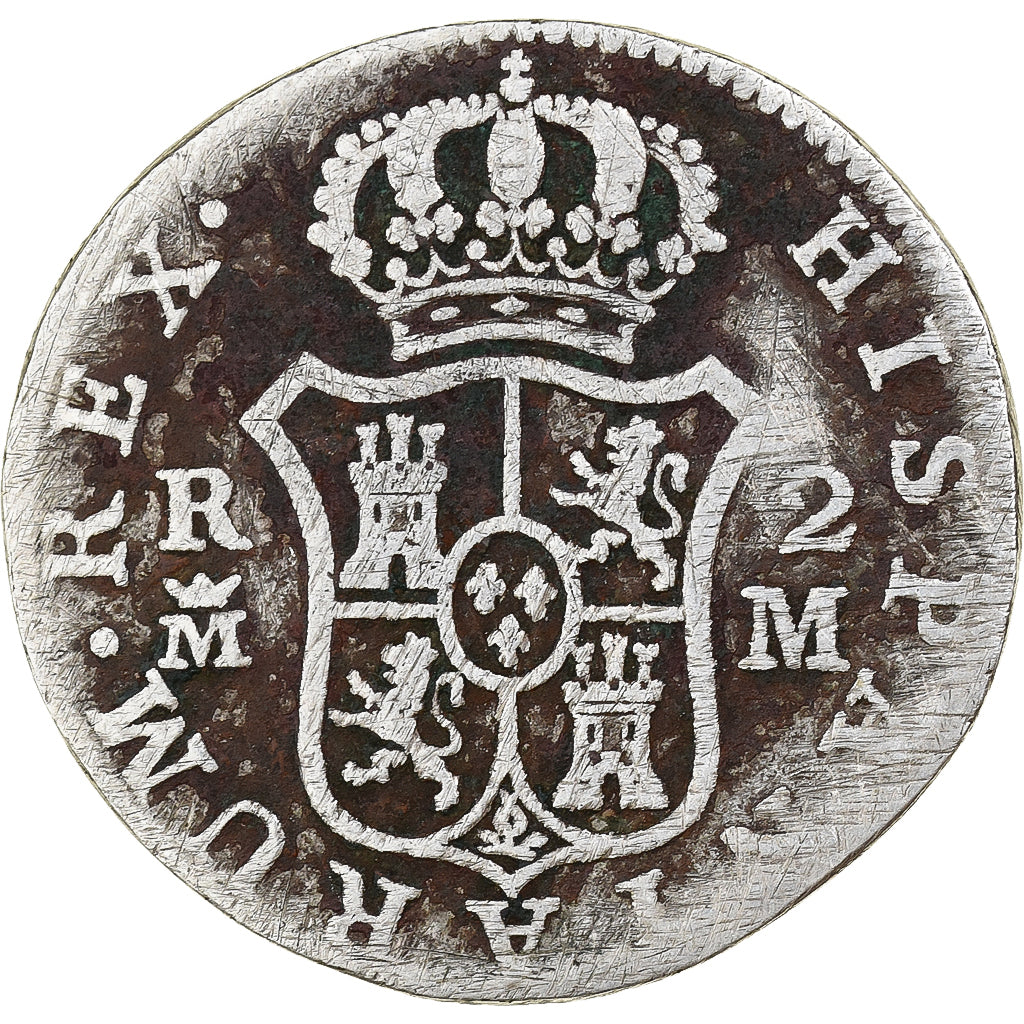Spain, Charles III, 2 Reales, 1788, Madrid, Silver, F(12-15), KM:412.1