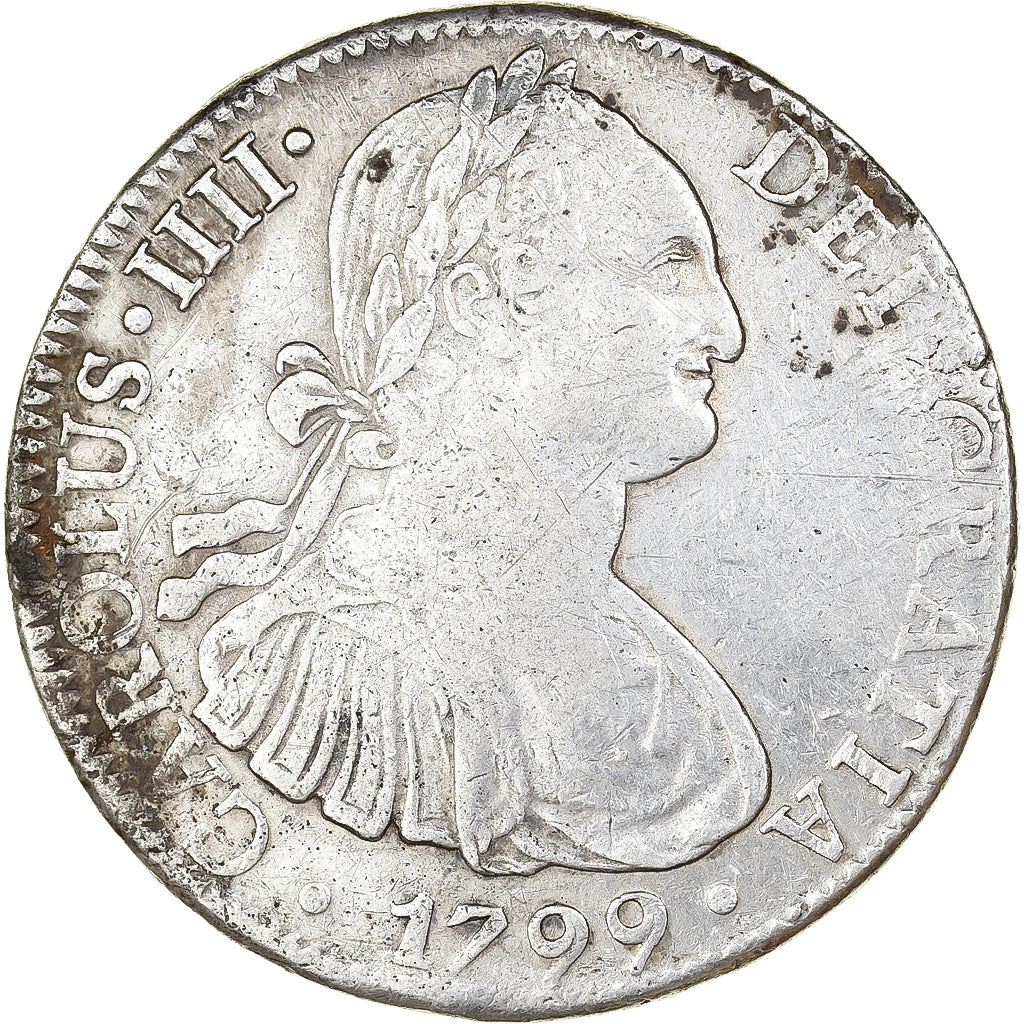 Mexiko, Charles IV, 8 Reales, 1799, Mexico City, Silber, S+, KM:109
