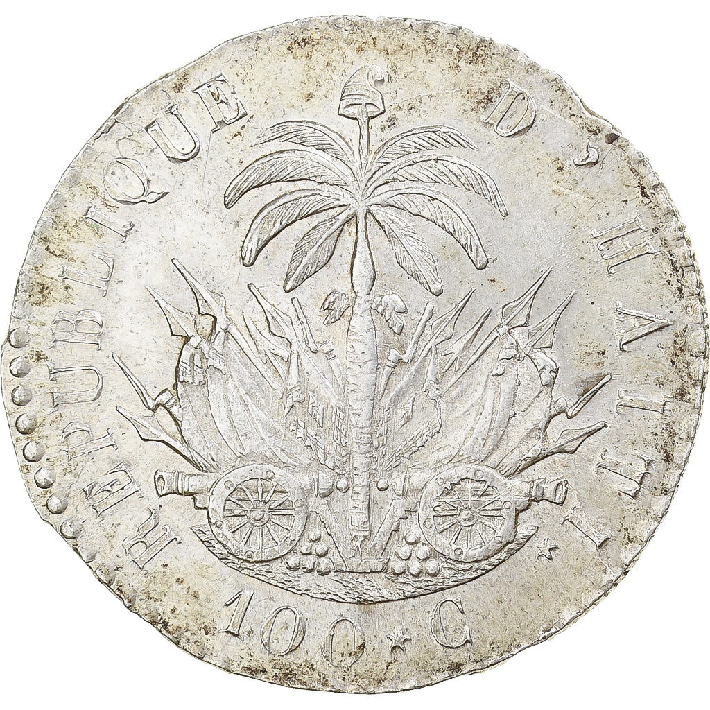 Haiti, Jean-Pierre Boyer, 100 Centimes, AN 26 (1829), Silber, SS+, KM:A23