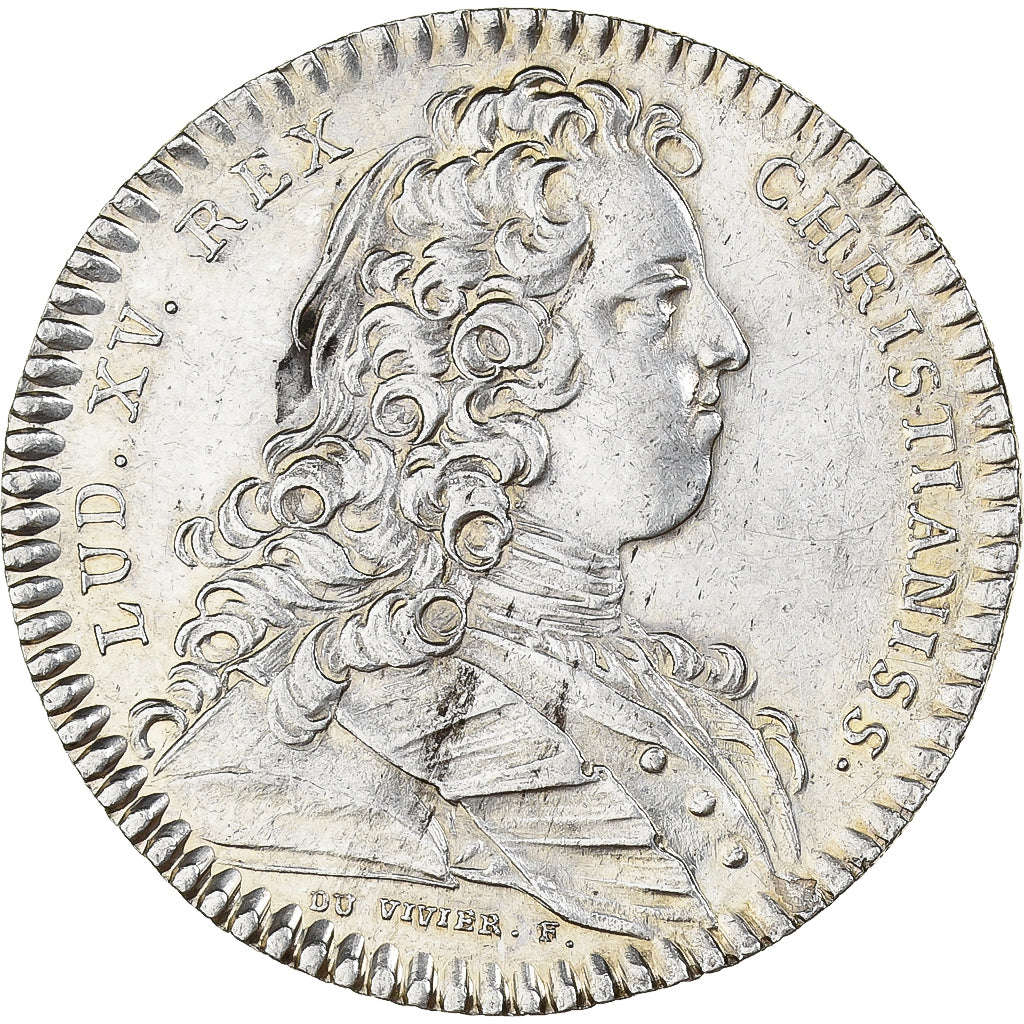 France, Token, Louis XV, Angers, Silver, Duvivier, AU(55-58)