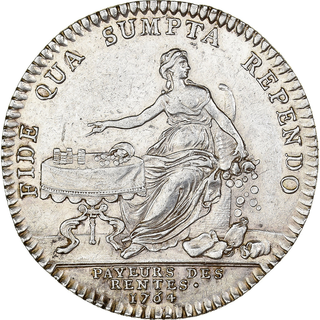 Frankrijk, Token, Louis XVI, Les payeurs des rentes, 1764 (1780), Zilver, Droz
