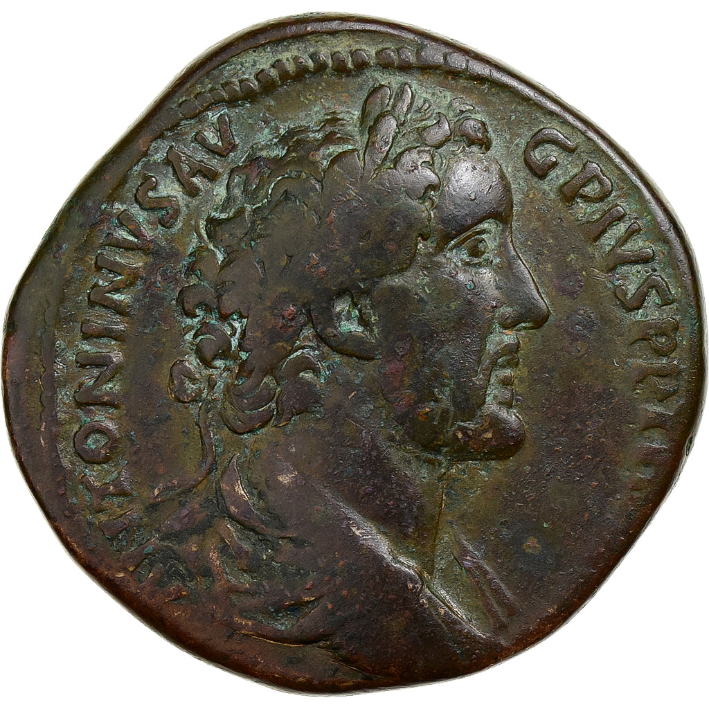 Antonin le Pieux, Sestercio, 153-155, Rome, Bronce, BC+