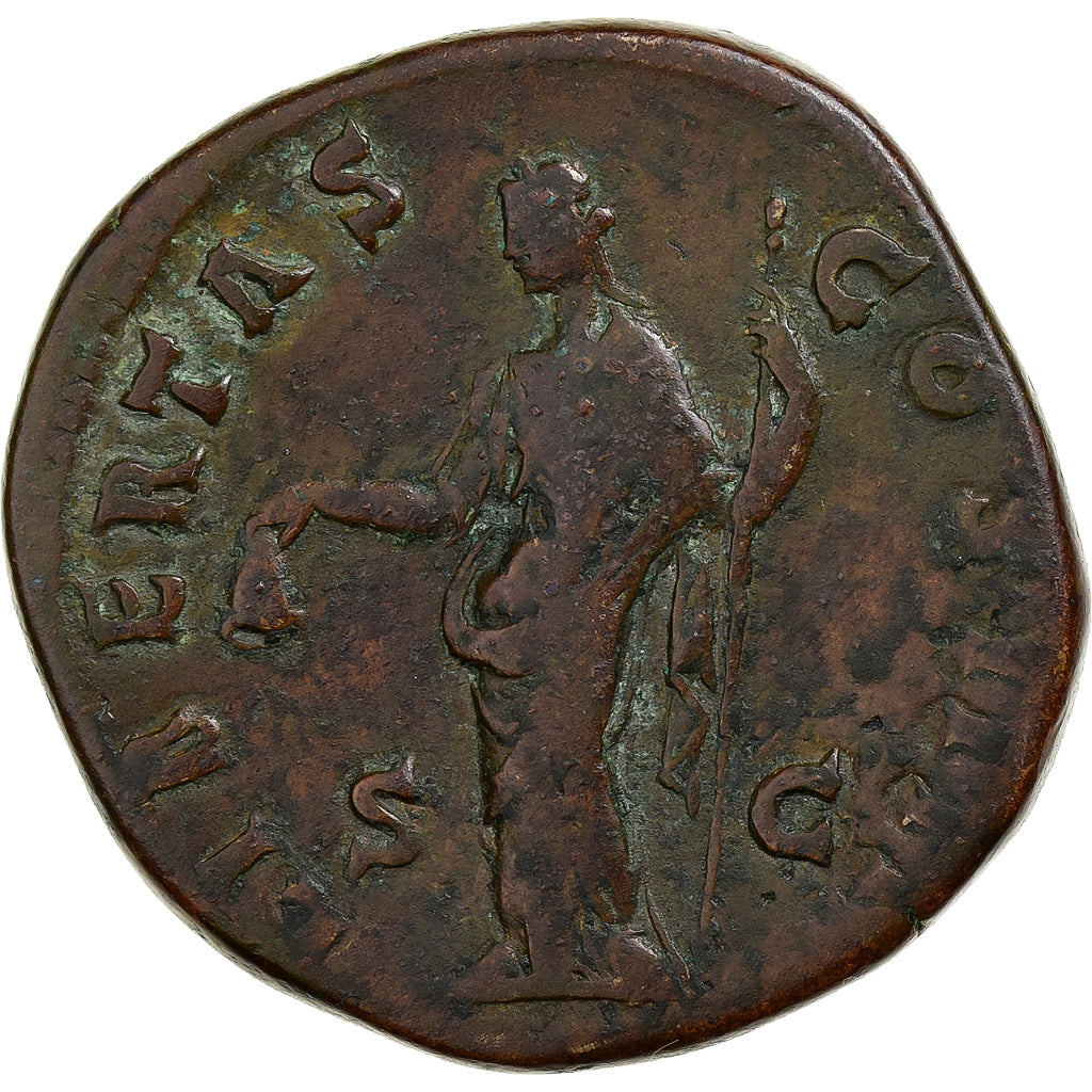 Antonin le Pieux, Sestercio, 153-155, Rome, Bronce, BC+