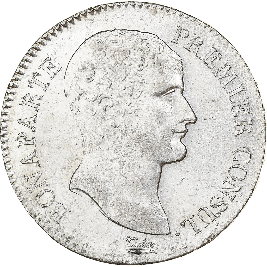 Francja, Napoléon Bonaparte, 5 Francs, An 12, Paris, Srebro, MS(60-62)