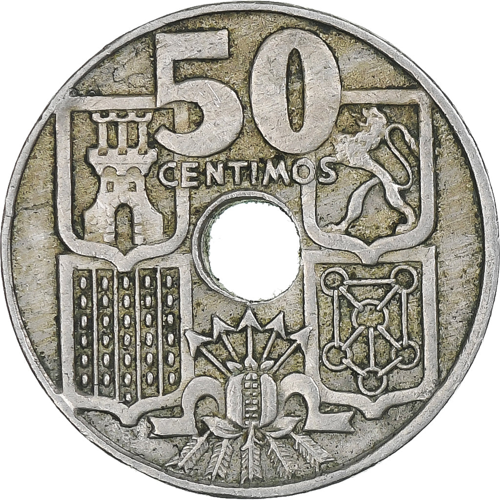 Spanje, 50 Centimos, 1953