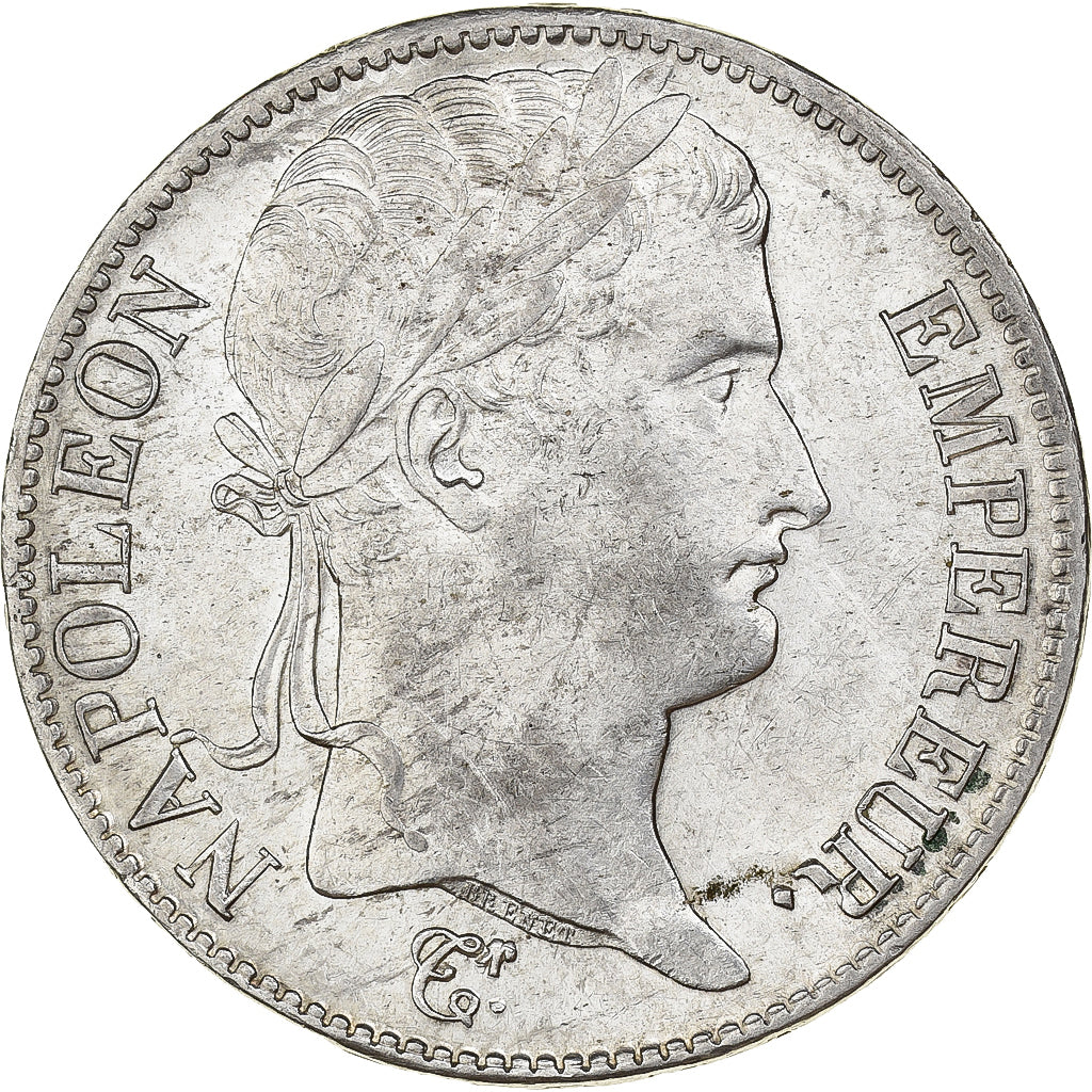 Francja, Napoleon I, 5 Francs, 1812, Nantes, Srebro, AU(55-58), Gadoury:584