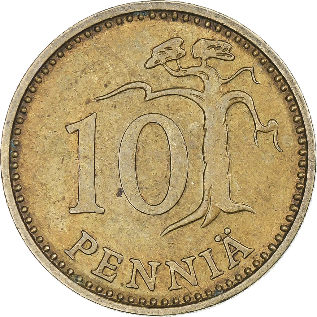 Finlandia, 10 Pennia, 1975