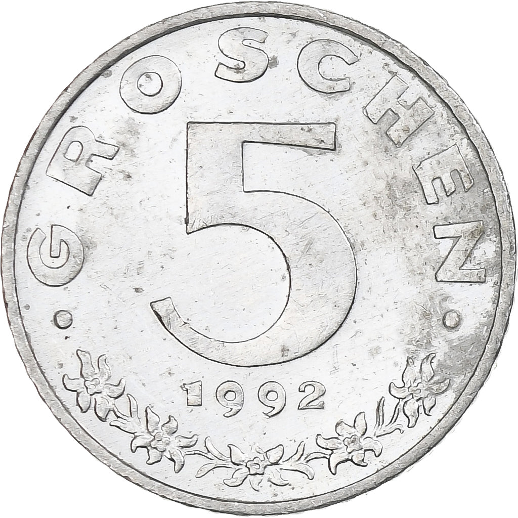 Autriche, 5 Groschen, 1992