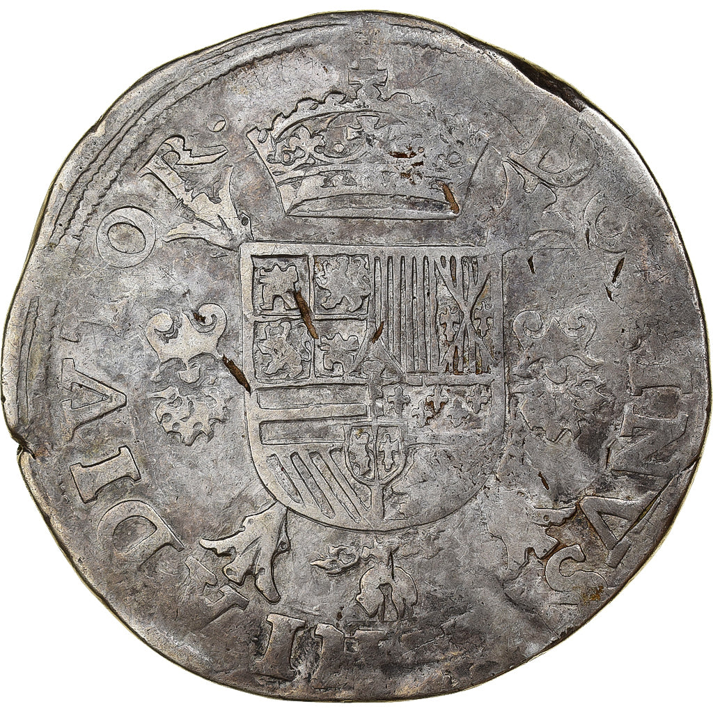 Duchy of Brabant, Philippe II, Philipsdaalder, 1573, Antwerp, Zilver, ZG+