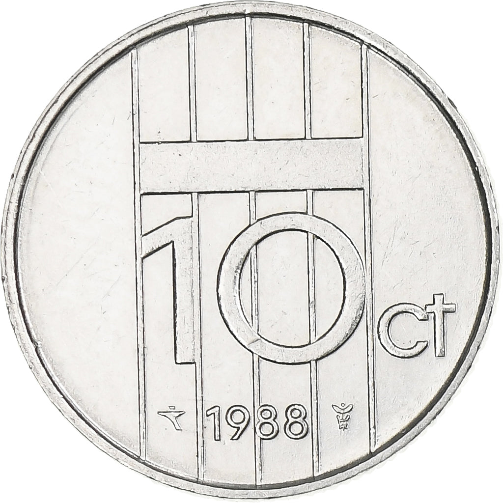 Netherlands, 10 Cents, 1988