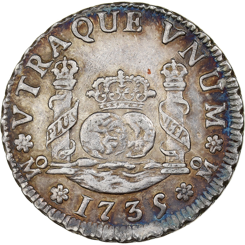 Messico, Philip V, 2 Reales, 1735/4, Mexico City, Argento, BB+, KM:84