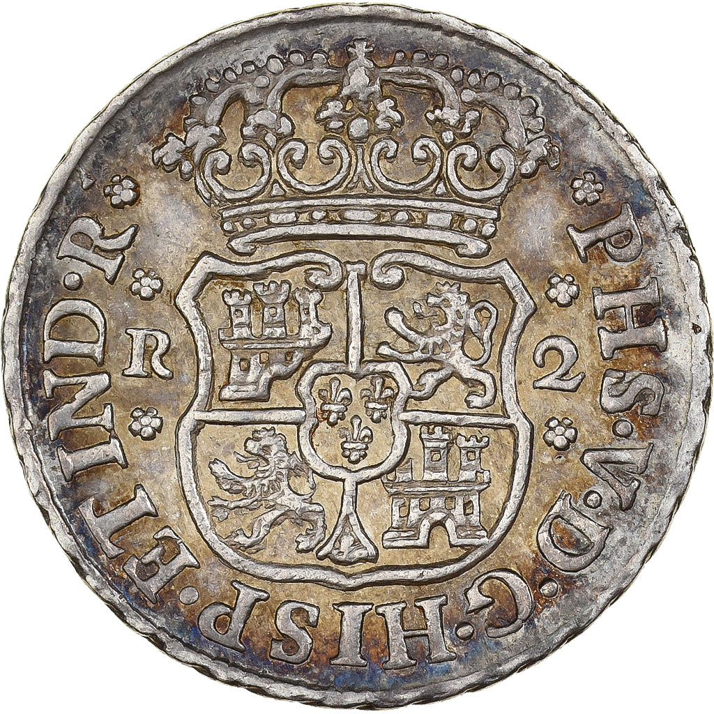 Messico, Philip V, 2 Reales, 1743, Mexico City, Argento, BB+, KM:85