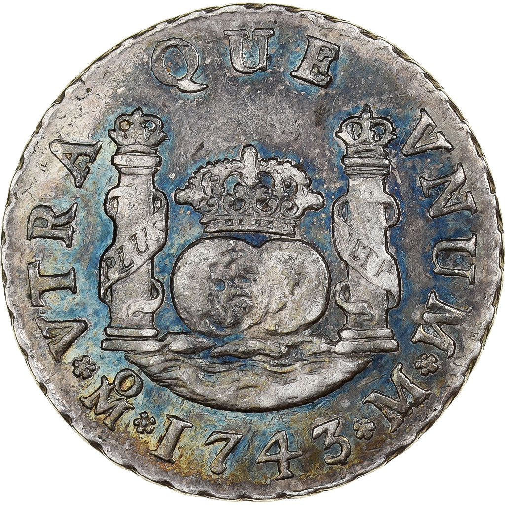 Messico, Philip V, 2 Reales, 1743, Mexico City, Argento, BB+, KM:85