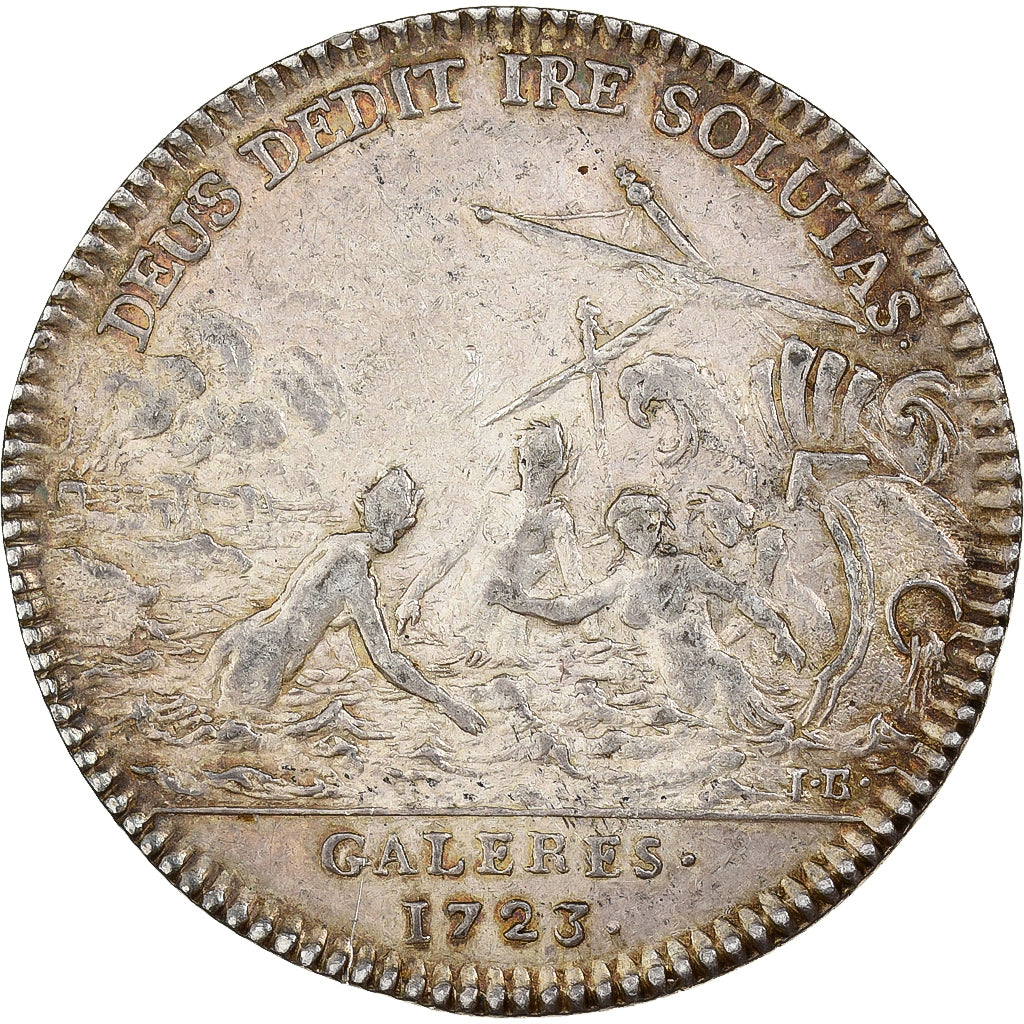 France, Token, Louis XV, Galères, 1723, Silver, AU(55-58)